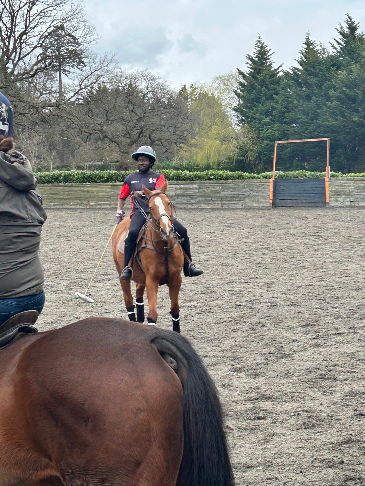 Femi Royal on horseback