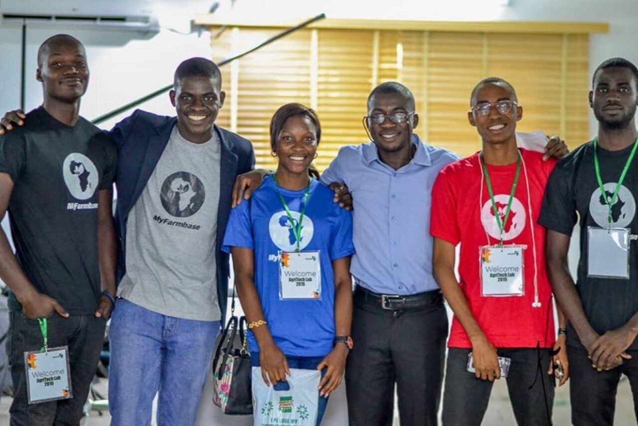 Femi Royal with young agripreneurs